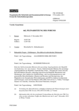 Journal der 662. Plenarsitzung des Forums