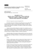 Decisión Nº 12/11 del Foro de Cooperación en materia de Seguridad