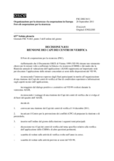 Decisione N.8/11 del Foro di cooperazione per la sicurezza