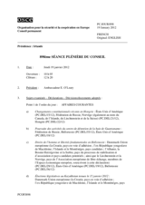 Journal de la 898ème séance plénière du Conseil