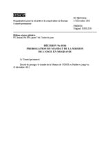 Décision No 1016 du Conseil permanent