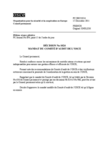 Décision No 1024 du Conseil permanent