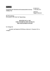 Beschluss Nr. 1012 des Ständigen Rates