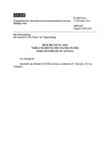 Beschluss Nr. 1014 des Ständigen Rates