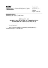 Décision No 1029 du Conseil permanent