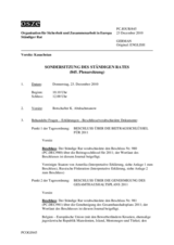 Journal der 845. Sondersitzung des Ständigen Rates