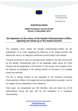 Statement by the Belgian Presidency of the Council of the European Union on the OSCE Summit 2010 – Conclusions and Follow-Up
