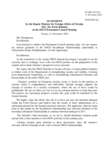 Address by the Deputy Minister for Foreign Affairs of Ukraine, H.E. Pavlo Klimkin