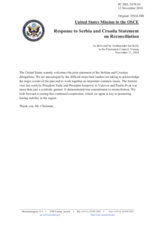 Statement by the Delegation of the United States on the visit by the Presidents of Serbia and Croatia to Vukovar and Paulin Dvor on  4 November 2010