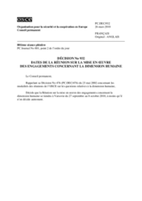 Décision No 932 du Conseil permanent