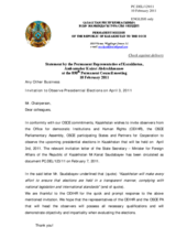 Statement by the Delegation of Kazakhstan on the presidential elections to be held in Kazakhstan on 3 April 2011