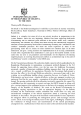 Statement by the Delegation of Moldova in response to the address by the Chairperson-in-Office, Secretary of State of Kazakhstan, Minister for Foreign Affairs of Kazakhstan, H.E. Kanat Saudabayev