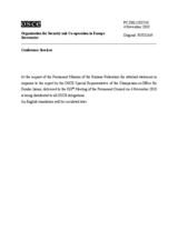 Statement by the Delegation of the Russian Federation in response to the report by the Special Representative of the OSCE Chairperson-in-Office on Gender Issues, Ms. Wendy Patten