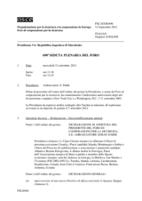 Giornale della 690a Seduta plenaria del Foro di cooperazione per la sicurezza