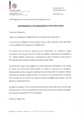Statement by the Delegation of Liechtenstein, also on behalf of Norway and Switzerland, on the death penalty in the United States of America