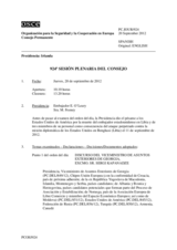 Diario de la 924ª Sesión plenaria del Consejo Permanente
