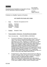 Diario de la 692ª Sesión plenaria del Foro de Cooperación en materia de Seguridad  