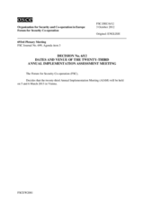 Forum for Security Co-operation Decision No. 6/12