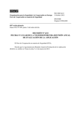Decisión Nº 6/12 del Foro de Cooperación en materia de Seguridad