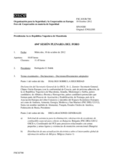Diario de la 694ª Sesión plenaria del Foro de Cooperación en materia de Seguridad  