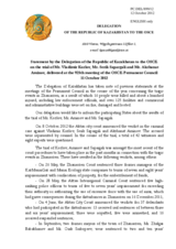 Statement by the Delegation of Kazakhstan in response to statements on the cases of Mr. V. Kozlov, Mr. S. Sapargali and Mr. A. Aminov in Kazakhstan