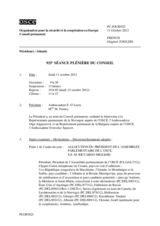 Journal de la 925ème séance plénière du Conseil