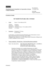 Diario de la 925ª Sesión plenaria del Consejo Permanente