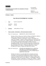 Journal de la 926ème séance plénière du Conseil