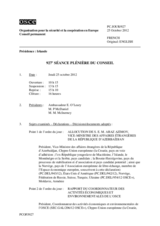Journal de la 927ème séance plénière du Conseil