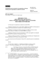 Décision No 9/12 du Forum pour la coopération en matière de sécurité