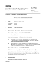 Journal de la 696ème séance plénière du Forum