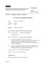 Journal de la 697ème séance plénière du Forum