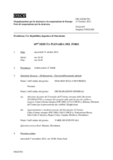 Giornale della 697a Seduta plenaria del Foro di cooperazione per la sicurezza