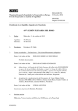 Diario de la 697ª Sesión plenaria del Foro de Cooperación en materia de Seguridad  