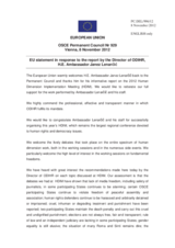 Statement by the Cypriot Presidency of the Council of the EU in response to the report by Ambassador Janez Lenarčič, Director of the Office for Democratic Institutions and Human Rights (ODIHR), on the Human Dimension Implementation Meeting