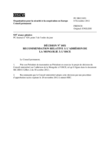 Décision No 1051 du Conseil permanent