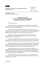Permanent Council Decision No. 1049: OSCE Strategic Framework for Police-Related Activities Permanent Council Decision No. 1049: OSCE Strategic Framework for Police-Related Activities