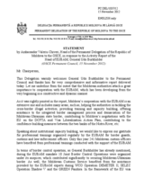 Statement by the Delegation of Moldova in response to the presentation by the Head of the European Union Border Assistance Mission to Moldova and Ukraine, Mr. Udo Burkholder