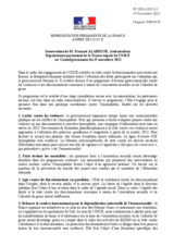Intervention de M. François Alabrune, Ambassadeur Représentant permanent de la France