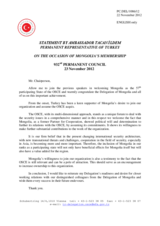 Statement by the Delegation of Turkey on the accession of Mongolia to the OSCE