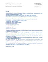 Statement by the Delegation of San Marino on the parliamentary elections in San Marino, held on 11 November 2012