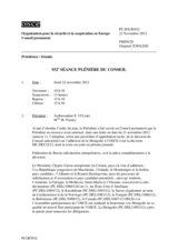 Journal de la 932ème séance plénière du Conseil