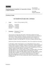 Diario de la 932ª Sesión plenaria del Consejo Permanente