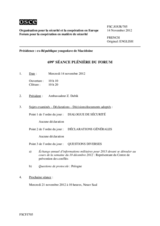 Journal de la 699ème séance plénière du Forum