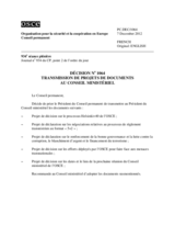 Décision No 1064 du Conseil permanent