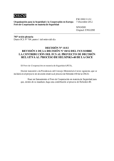 Decisión Nº 11/12 del Foro de Cooperación en materia de Seguridad