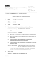 Journal der 705. Plenarsitzung des Forums