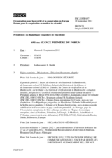 Journal de la 691ère séance plénière du Forum