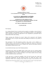 Statement by the Delegation of Turkey in response to the address by the Chairperson-in-Office of the OSCE, Minister for Foreign Affairs of Ukraine, H.E. Leonid Kozhara