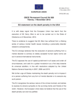 Statement by the Cypriot Presidency of the Council of the EU on the death penalty in the United States of America